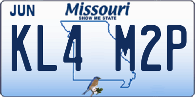 MO license plate KL4M2P