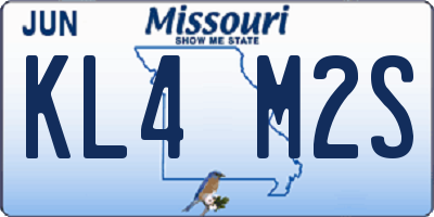 MO license plate KL4M2S