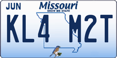 MO license plate KL4M2T