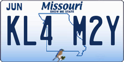 MO license plate KL4M2Y