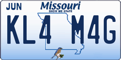 MO license plate KL4M4G