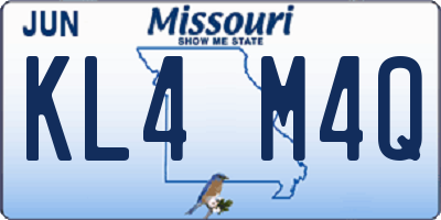 MO license plate KL4M4Q