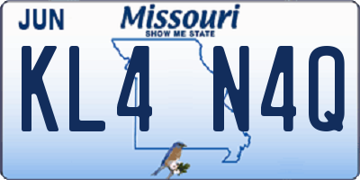 MO license plate KL4N4Q