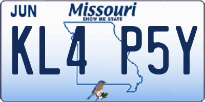 MO license plate KL4P5Y