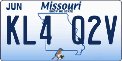 MO license plate KL4Q2V