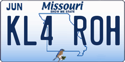 MO license plate KL4R0H