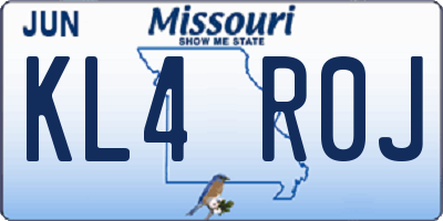 MO license plate KL4R0J