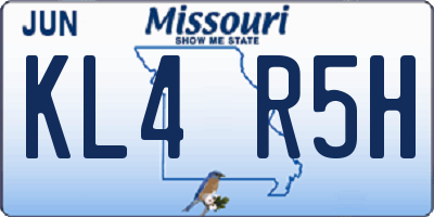 MO license plate KL4R5H