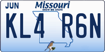 MO license plate KL4R6N