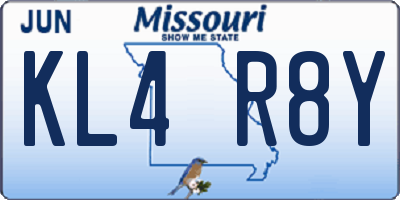 MO license plate KL4R8Y