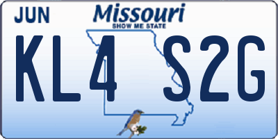 MO license plate KL4S2G