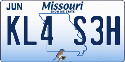 MO license plate KL4S3H