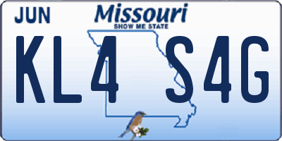 MO license plate KL4S4G