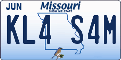 MO license plate KL4S4M