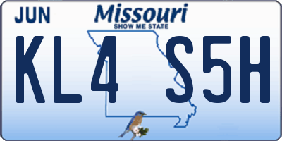 MO license plate KL4S5H