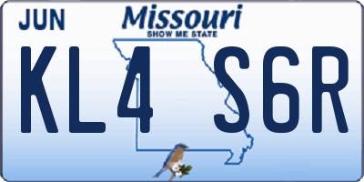 MO license plate KL4S6R