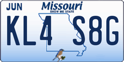 MO license plate KL4S8G