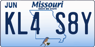 MO license plate KL4S8Y