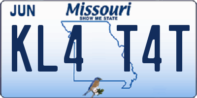 MO license plate KL4T4T