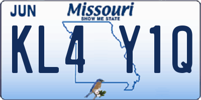 MO license plate KL4Y1Q