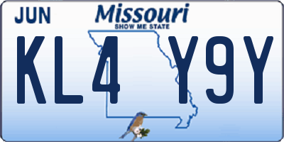 MO license plate KL4Y9Y