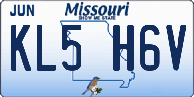MO license plate KL5H6V