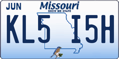 MO license plate KL5I5H