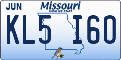 MO license plate KL5I6O