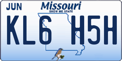 MO license plate KL6H5H