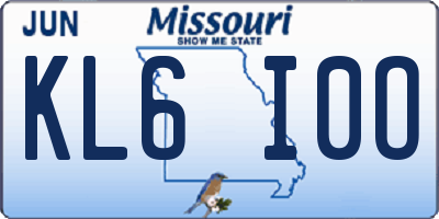 MO license plate KL6I0O