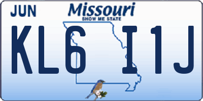 MO license plate KL6I1J