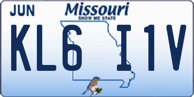 MO license plate KL6I1V