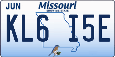 MO license plate KL6I5E