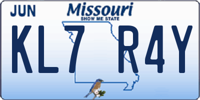 MO license plate KL7R4Y