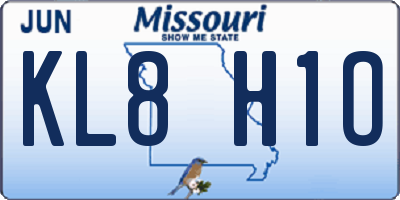 MO license plate KL8H1O