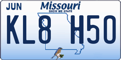 MO license plate KL8H5O