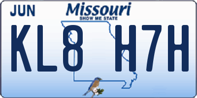 MO license plate KL8H7H