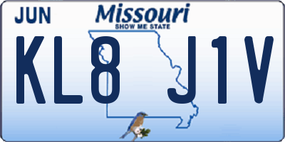 MO license plate KL8J1V