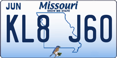 MO license plate KL8J6O