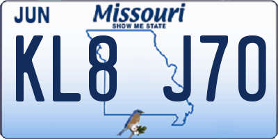 MO license plate KL8J7O
