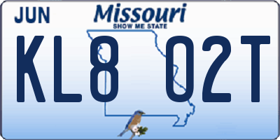 MO license plate KL8O2T