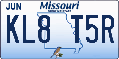 MO license plate KL8T5R