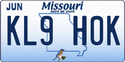 MO license plate KL9H0K