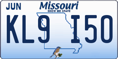 MO license plate KL9I5O