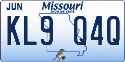 MO license plate KL9Q4Q