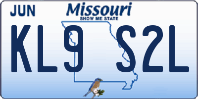 MO license plate KL9S2L