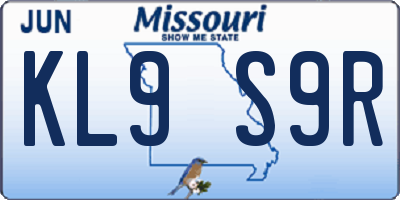MO license plate KL9S9R