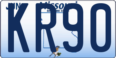 MO license plate KR90