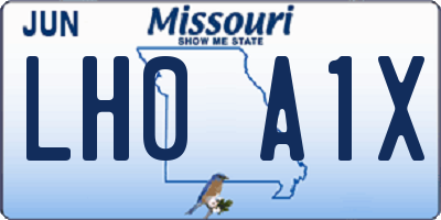 MO license plate LH0A1X