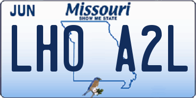 MO license plate LH0A2L